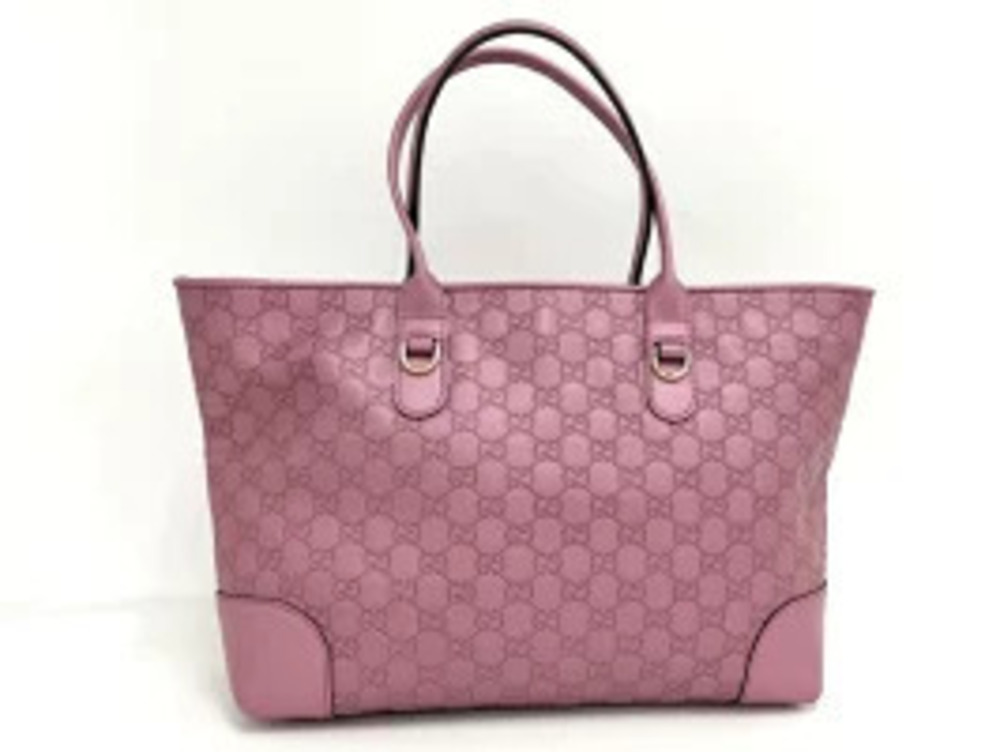 Gucci Leather Bag Pink Tote ssima